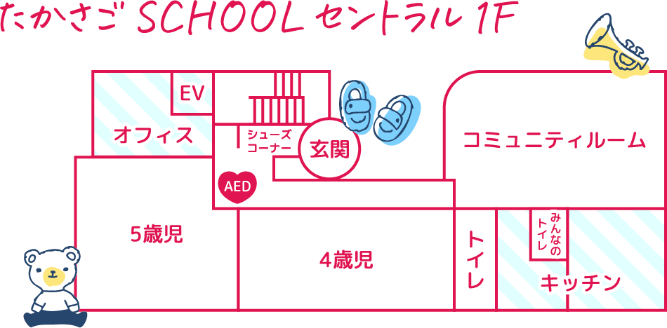 たかさごSCHOOLセントラル1F